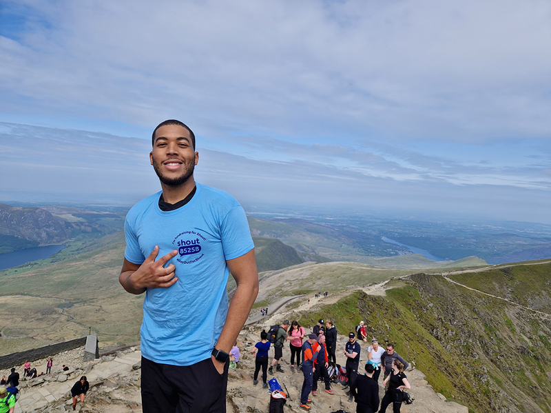 Ashley at the top of the UK&#x27;s 3 Peaks